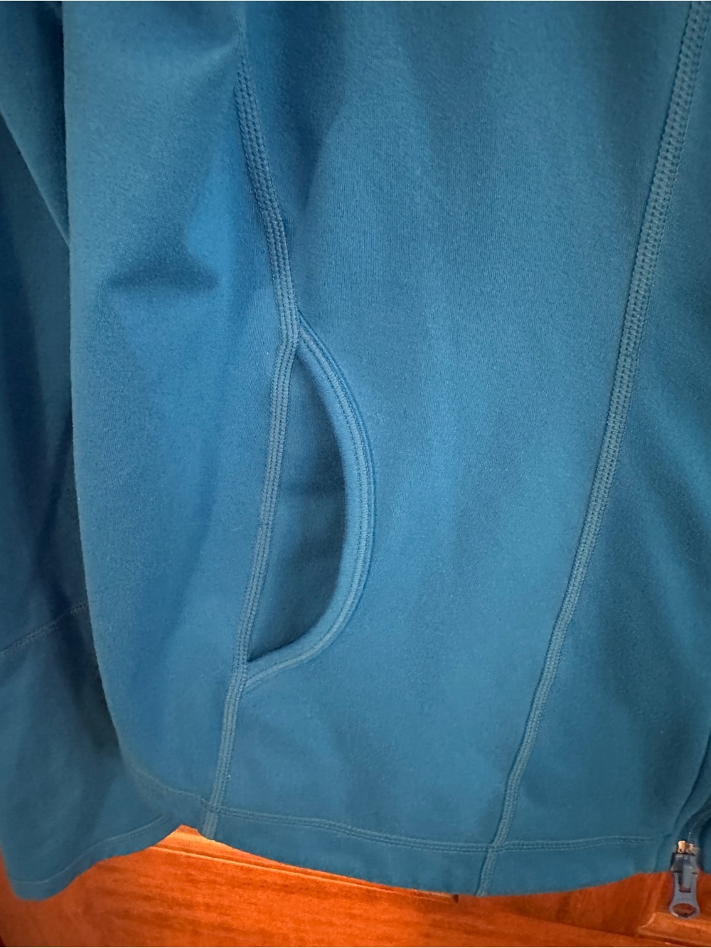Zella Bright Blue Full Zip Workout Jacket NWOT Stretch Athletic Active Zip Up XL - Picture 4 of 9